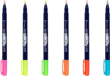 Tombow kalligraphie set ws-bh-6p fudenosuke, 6 farben neon - Tombow-ws-bh-6p-4003198111028-03.jpg