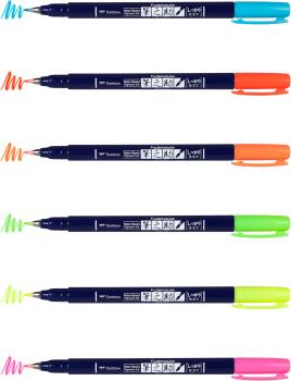 Tombow kalligraphie set ws-bh-6p fudenosuke, 6 farben neon - Tombow-ws-bh-6p-4003198111028-04.jpg
