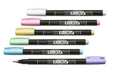 Tombow kalligraphie-set ws-bs ws-bs-6p fudenosuke, pastel 6 stück - Tombow-ws-bs-6p-4003198111745