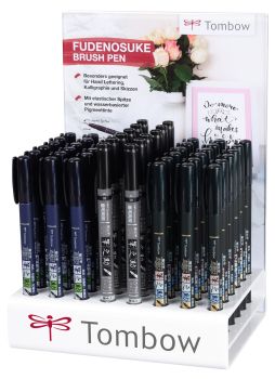 Tombow kalligraphie-stift ws-tbhs-48p-a fudenosuke, display - Tombow-ws-tbhs-48p-a-4003198111189