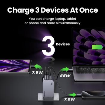 Ugreen usb wallcharger nexode pro 25874 100w, 3-port,pd,gan w.cable - Ugreen-25874-6941876228744-05.jpg