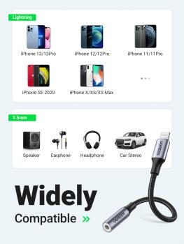 Ugreen lightning to 3.5mm headphone 30756 jack adapter 10cm, grey - Ugreen-30756-6957303837564-07.jpg