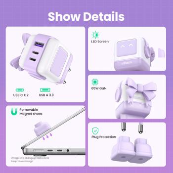 Ugreen nexode rg 65w 3-port gan 35291 2x usb-c,1xusb-a, purple - Ugreen-35291-6941876232918-07.jpg