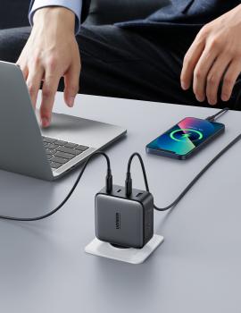 Ugreen usb wallcharger nexode 100w 40747 4-port,pd,gan,grey - Ugreen-40747-6957303847471-03.jpg
