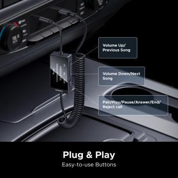 Ugreen audio receiver & transmitter 45236 bluetooth, black - Ugreen-45236-6941876242368-04.jpg