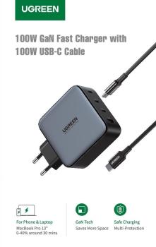 Ugreen usb charger 100w 4-port set 90575 pd gan 3xusb-c,1xusb-a&cable - Ugreen-90575-6957303895755-04.jpg