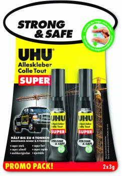 Uhu alleskleber 990321 super strong & safe 2x3g - Uhu-990321-4026700353150