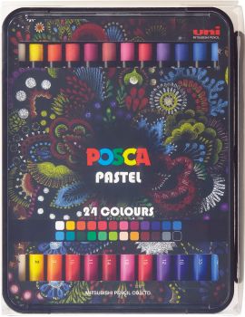 Uni-ball posca pastel kpa-100 24c 24 stück ass. - Uni-ball-kpa-100-24c-4902778239032
