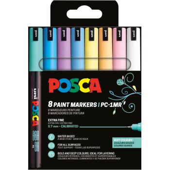 Uni-ball fineliner posca 0.7mm pc-1mr 8p 8 soft farben ass. - Uni-ball-pc-1mr-8p-3701614901390