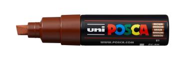 Uni-ball posca marker 8mm pc-8k brown braun, keilspitze - Uni-ball-pc-8k-brown-4902778916490-02.jpg