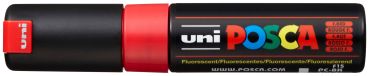 Uni-ball posca marker 8mm pc-8k f.red fluo rot, keilspitze - Uni-ball-pc-8k-fred-4902778916919