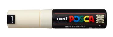 Uni-ball posca marker 8mm pc-8k ivory elfenbein, keilspitze - Uni-ball-pc-8k-ivory-4902778107508
