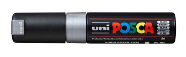 Uni-ball posca marker 8mm pc-8k silver met silber, keilspitze - Uni-ball-pc-8k-silver-4902778113615