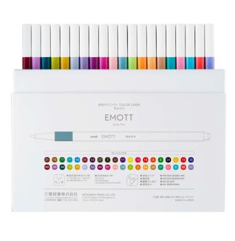 Uni-ball fineliner emott 0.4mm pem-sy_40c 40 farben ass. 10 stück - Uni-ball-pem-sy_40c-4902778248393