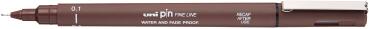 Uni-ball fineliner pin 0.1mm pin01-200(s) sepia sepia - Uni-ball-pin01-200s-sepia-4902778230770