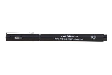 Uni-ball fineliner pin 0,1mm pin01200(s)b schwarz - Uni-ball-pin01200sb-4902778915202