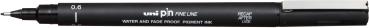 Uni-ball fineliner pin 0,6mm pin06200(s)b schwarz - Uni-ball-pin06200sb-4902778154625