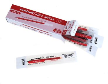 Uni-ball roller mine 1mm umr-10 red rot, für signo-broad um153 - Uni-ball-umr-10-red-4902778653180