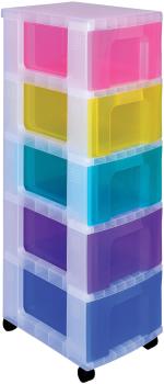 USEFULBOX Aufbewahrungsbox 42x30x105cm 68514400 5x12 Liter Schubladen