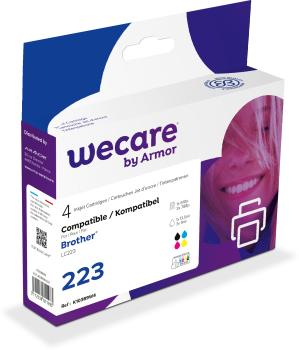 WECARE Multipack rebuilt CMYBK LC-223VALWE z.Brother MFC-J5620DW 12/3x6ml