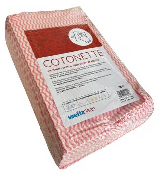 Weitaclean allzwecktuch cotonette 38x60cm 238511 rot 50 stück - Weitaclean-238511-5425035596116