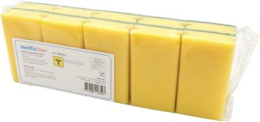 WEITACLEAN Padschwamm 152x85x43mm 5028029 gelb, kratzend 10 Stück