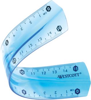 Westcott lineal, flexibel e-10220 00 15cm blau/rot/grün - Westcott-e-10220-00-4027521515062-05.jpg