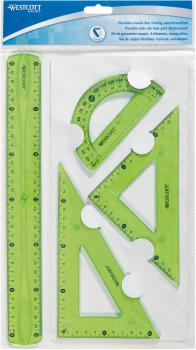 Westcott geometrie-set flexi e-10302 00 blau/rot/grün 4-teilig - Westcott-e-10302-00-4027521515390-02.jpg