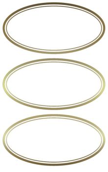 Z-DESIGN Haushaltetiketten 59419 Goldrand 2 Stück