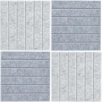 ZELLER Pinboard-Set, 4tlg. 30x30 cm 11579 hell-/dunkelgrau