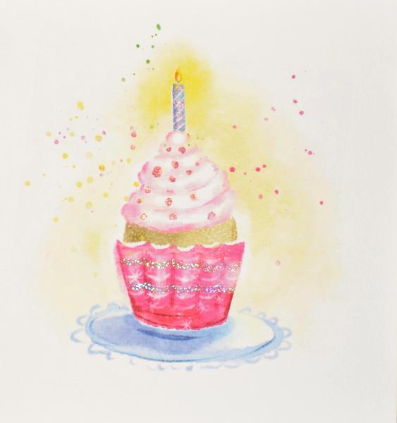 Abc glückwunschkarte cupcake 1120001100 15x15cm - Abc-1120001100-