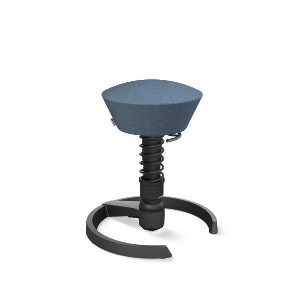 Aeris sitzhocker swopper 101stbkbkcp2 schwarz/blau, mit gleiter - Aeris-101stbkbkcp2-4250200417931