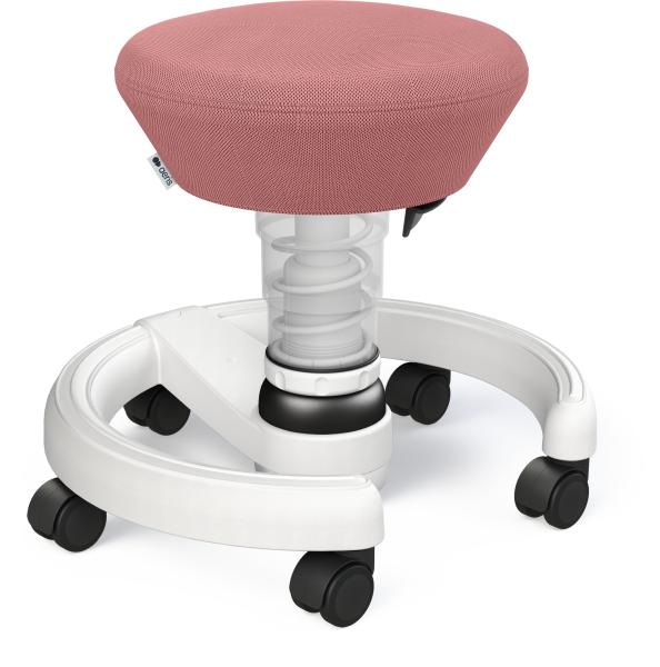 Aeris kindersitzhocker swoppster 120whwhhq03 rosa/weiss, mit rollen - Aeris-120whwhhq03-4251814301159