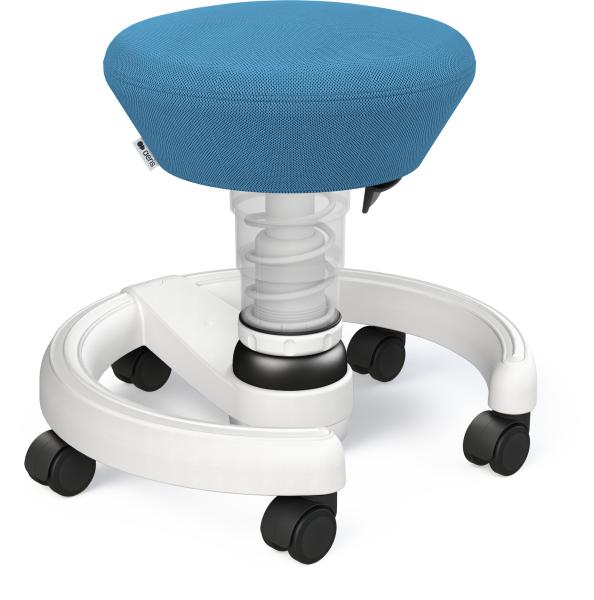 Aeris kindersitzhocker swoppster 120whwhhq04 blau/weiss, mit rollen - Aeris-120whwhhq04-4251814301128