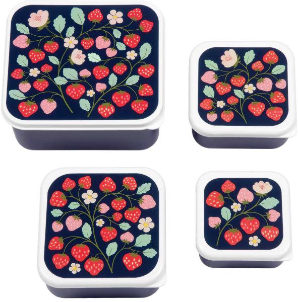 Allc lunch&snackbox set 14.5x22cm sbsest60 erdbeere 4 stück - Allc-sbsest60-8719715002927