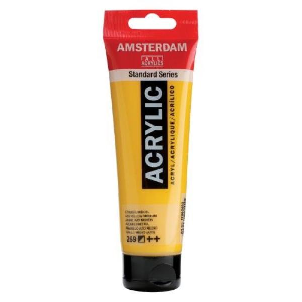 Amsterdam acrylfarbe 120ml 17092692 azogelb mittel 269 - Amsterdam-17092692-8712079268015
