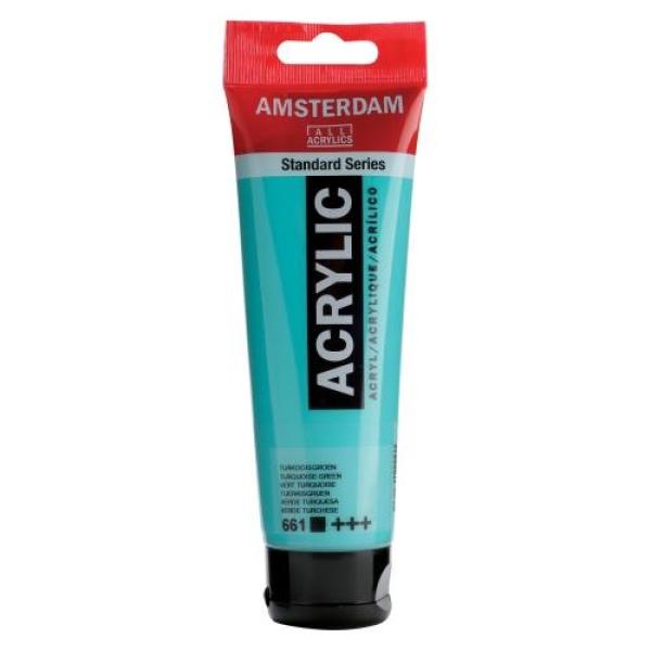 Amsterdam acrylfarbe 120ml 17096612 tuerkisgruen 661 - Amsterdam-17096612-8712079268312