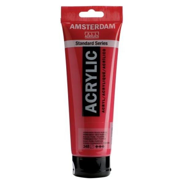Amsterdam acrylfarbe 250ml 17123480 p.rot purpur 348 - Amsterdam-17123480-8712079267063