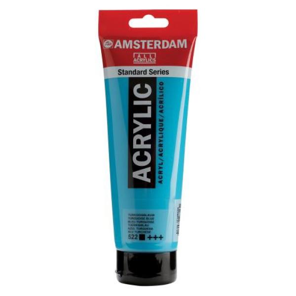 Amsterdam acrylfarbe 250ml 17125220 tuerkisblau 522 - Amsterdam-17125220-8712079267131