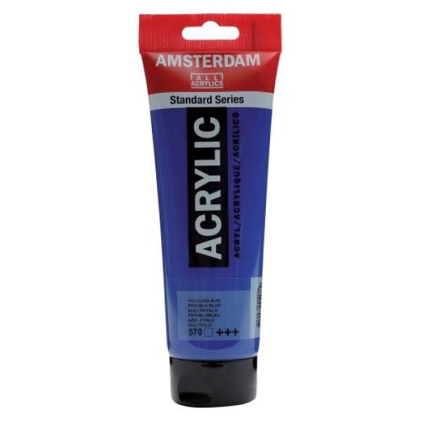 Amsterdam acrylfarbe 250ml 17125700 phthaloblau 570 - Amsterdam-17125700-8712079254889
