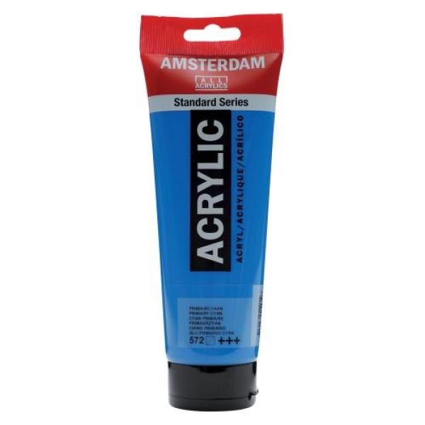 Amsterdam acrylfarbe 250ml 17125720 prim.zyan 572 - Amsterdam-17125720-8712079254896
