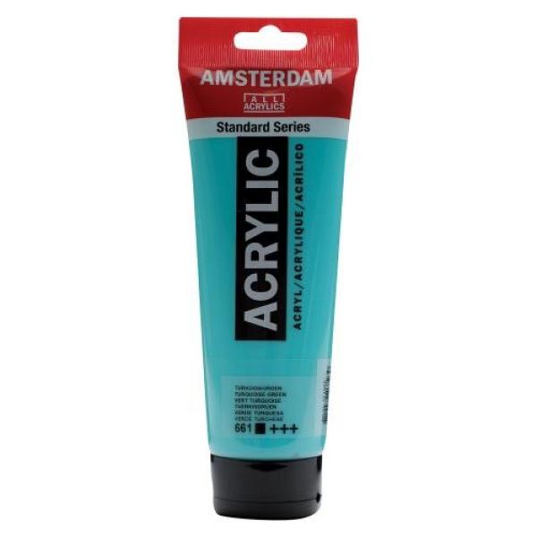 Amsterdam acrylfarbe 250ml 17126610 tuerkisgruen 661 - Amsterdam-17126610-8712079267230