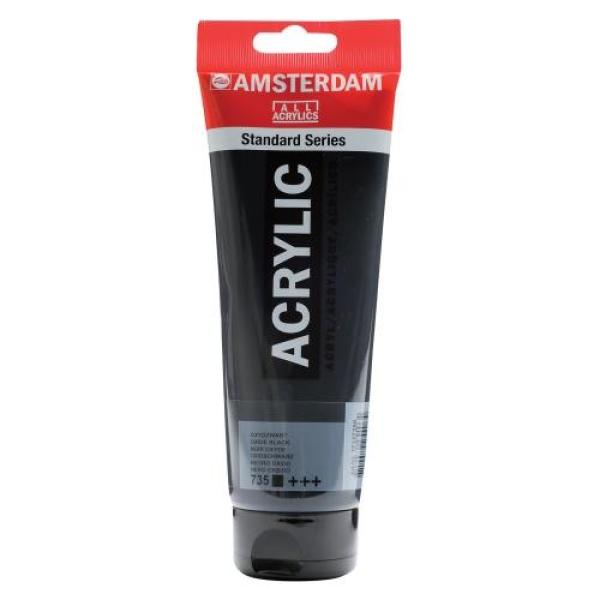 Amsterdam acrylfarbe 250ml 17127350 ox.schwarz 735 - Amsterdam-17127350-8712079254964