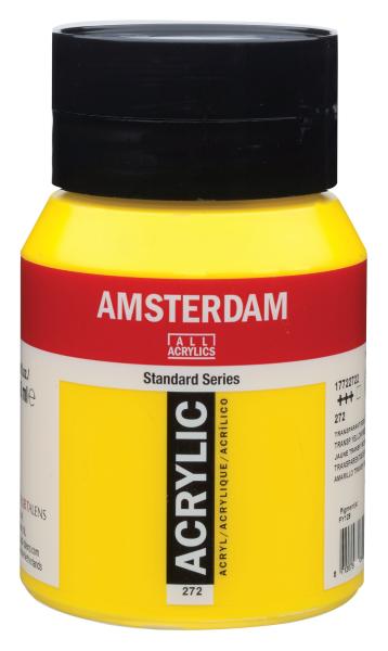 Amsterdam acrylfarbe 500ml 17722722 transparent gelb mittel 272 - Amsterdam-17722722-8712079394851