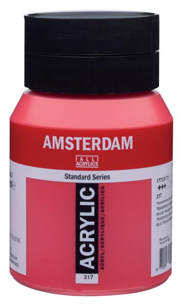 Amsterdam acrylfarbe 500ml 17723172 transp. rot mittel 317 - Amsterdam-17723172-8712079394882