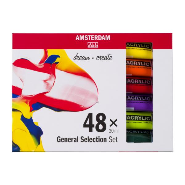 Amsterdam standard series acryl set 17820448 general selection 48x20ml - Amsterdam-17820448-8712079451073
