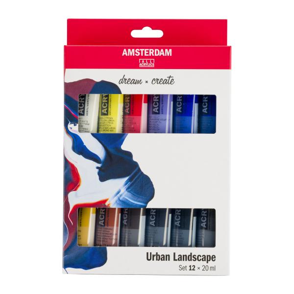 Amsterdam standard series acryl set 17820603 urban landscape 12x20ml - Amsterdam-17820603-8712079451233