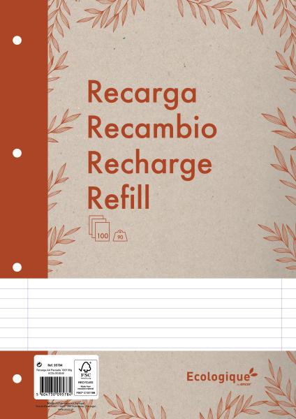 Ancor refill a4 ecologique 095784 lines, 90g 100 bl. - Ancor-095784-5604730095784