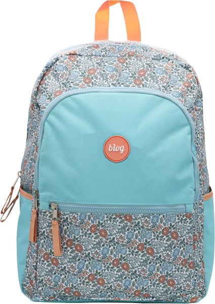 Ancor rucksack classic flowers 106138 blau/lachs 43x32x20cm - Ancor-106138-5604730106138