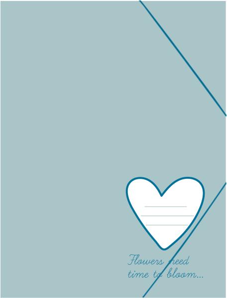 Ancor gummibandmappe a4 117769 b'log sweet blue, hearts - Ancor-117769-5604730117769
